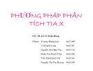 Bài thuyết trình Phương pháp phân tích tia X