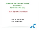 Bài thuyết trình Vật lý ứng dụng: Màng điện sắc và ứng dụng