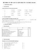 Đề cương ôn tập Anh văn lớp 6 học kỳ I năm 2014-2015