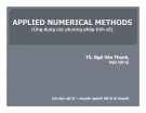 Bài giảng Applied numerical methods (Ứng dụng phương pháp tính số): Chương 4 - TS. Ngô Văn Thanh