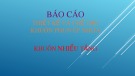 Báo cáo Thiết kế và chế tạo khuôn phun ép nhựa khuôn nhiều tầng