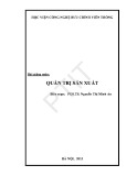 Bài giảng môn Quản trị sản xuất - PGS.TS. Nguyễn Thị Minh An