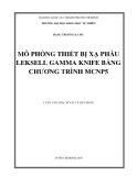 Luận văn Thạc sĩ Vật lý hạt nhân: Mô phỏng thiết bị xạ phẫu Leksell Gamma Knife bằng chương trình MCNP5