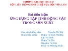 Bài tiểu luận: Ứng dụng tập tính Động vật trong sản xuất