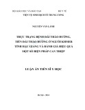 Tóm tắt luận án Tiến sĩ Y học: Thực trạng bệnh đái tháo đường, tiền đái tháo đường ở người Khmer tỉnh Hậu Giang và đánh giá hiệu quả một số biện pháp can thiệp