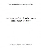  ma sát, mòn và bôi trơn trong kỹ thuật: phần 1