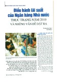 Điều hành lãi suất của ngân hàng nhà nước - Thực trạng năm 2010 và những vấn đề đặt ra