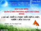 Báo cáo môn Quản lí môi trường dựa vào cộng đồng: Trồng phục hồi rừng dừa nước Cẩm Thanh