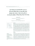 Ảnh hưởng của thái độ đối với rủi ro đến quyết định đầu tư trong điều kiện không chắc chắn về thị trường đầu ra của doanh nghiệp ở đồng bằng Sông Cửu Long