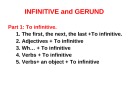 Infinitive and gerund