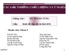 Bài thuyết trình nhóm: Các giải thưởng chất lượng và ý nghĩa