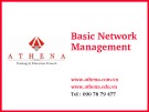 Lecture Basic network management: Chapter 0 - Trung tâm Athena