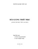 Bài giảng Triết học (dành cho học viên cao học) - Đh Thủy lợi