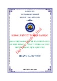 Khóa luận tốt nghiệp: Hoàn thiện công tác kế toán thuế GTGT và thuế TNDN tại công ty TNHH SX TM & DV Duy Trí