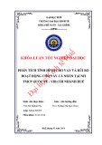 Khóa luận tốt nghiệp: Phân tích tình hình cho vay và rủi ro hoạt động cho vay cá nhân tại NH TMCP Quốc tế - VIB Chi Nhánh Huế