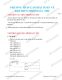 Phương pháp làm bài toán về đột biến nhiễm sắc thể