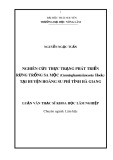 Luận án Thạc sĩ Khoa học Lâm nghiệp: Nghiên cứu thực trạng phát triển rừng trồng Sa mộc (Cunninghamia lanceota hook) tại huyện Hoàng Su Phì tỉnh Hà Giang