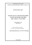 Tóm tắt luận văn Thạc sĩ Lưu trữ và Quản trị văn phòng: Tổ chức quản lý hồ sơ hành chính ở UBND thành phố Ninh Bình - Thực trạng và giải pháp