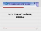 Bài giảng Lý thuyết quản trị hiện đại: Chương 2 - TS. Nguyễn Ngọc Thắng