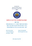 Khóa luận tốt nghiệp: Tình hình đầu tư và phát triển hệ thống thủy lợi trên địa bàn huyện Hòa Vang, thành phố Đà Nẵng giai đoạn 2011-2015