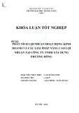 Khóa luận tốt nghiệp: Phân tích lợi nhuận hoạt động kinh doanh và các giải pháp nâng cao lợi nhuận tại công ty TNHH xây dựng Phương Đông