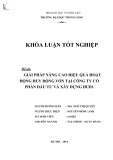 Khóa luận tốt nghiệp: Giải pháp nâng cao hoạt động huy động vốn tại Công ty Cổ phần Đầu tư và Xây dựng HUD1