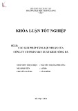 Khóa luận tốt nghiệp: Các giải pháp tăng lợi nhuận của Công ty Cổ phần May xuất khẩu Sông Đà