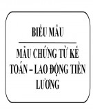 Mẫu chứng từ kế toán - Lao động tiền lương