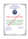 Khóa luận tốt nghiệp: Ảnh hưởng marketing nội bộ đối với sự cam kết gắn bó của nhân viên - Trường hợp nghiên cứu tại công ty TNHH Bia Huế