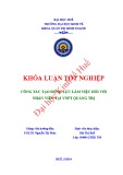 Khóa luận tốt nghiệp: Công tác tạo động lực làm việc đối với nhân viên tại VNPT Quảng Trị