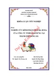 Khóa luận tốt nghiệp: Nghiên cứu kênh phân phối bia Huda của công ty TNHH Nam Hưng tại thành phố Đông Hà