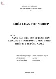 Khóa luận tốt nghiệp: Nâng cao hiệu quả sử dụng vốn tại Công ty TNHH đầu tư phát triển thiết bị y tế Đông Nam Á