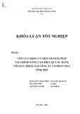 Khóa luận tốt nghiệp: Vốn lưu động và một số giải pháp tài chính nâng cao hiệu quả sử dụng vốn lưu động tại Công ty cổ phần May Vĩnh Phú