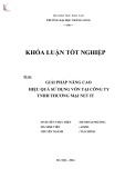 Khóa luận tốt nghiệp: Giải pháp nâng cao hiệu quả sử dụng vốn tại công ty TNHH Thương Mại Net It