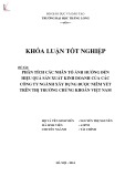 Khóa luận tốt nghiệp: Phân tích các nhân tố ảnh hưởng đến hiệu quả sản xuất kinh doanh của các công ty ngành Xây dựng được niêm yết trên thị trường chứng khoán Việt Nam