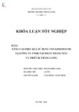 Khóa luận tốt nghiệp: Nâng cao hiệu quả sử dụng vốn kinh doanh tại Công ty TNHH Tập đoàn Thang máy và Thiết bị Thăng Long