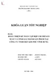 Khóa luận tốt nghiệp: Kế toán chi phí sản xuất và giá thành sản phẩm tại Công ty TNHH dệt kim Phú Vĩnh Hưng