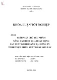 Khóa luận tốt nghiệp: Các giải pháp chính nhằm nâng cao hiệu quả hoạt động sản xuất kinh doanh tại Công ty TNHH Thực phẩm Xuất khẩu Sơn Tây