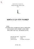 Khóa luận tốt nghiệp: Giải pháp nâng cao hiệu quả cho vay tiêu dùng tại Ngân hàng Nông nghiệp và Phát triển Nông thôn Việt Nam – Chi nhánh Láng Hạ