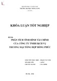 Khóa luận tốt nghiệp: Phân tích tình hình tài chính của Công ty TNHH Dịch vụ Thương mại tổng hợp Hồng Phúc