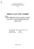 Khóa luận tốt nghiệp: Hoàn thiện kế toán nguyên vật liệu tại công ty Trách nhiệm hữu hạn Đông Linh