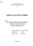 Khóa luận tốt nghiệp: Phân tích tình hình tài chính tại Công ty Vật tư Kỹ thuật Nông nghiệp Hà Tây