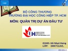 Tiểu luận Quản trị dự án đầu tư: Lập dự án kinh doanh Restaurants Cake and Café