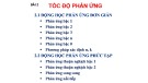Bài 2: Tốc độ phản ứng