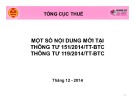 Bài giảng Một số nội dung mới tại Thông tư 151/2014/TT-BTC - Thông tư 119/2014/TT-BTC