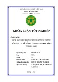 Khóa luận tốt nghiệp: Đánh giá hiện trạng nước cấp nuôi trồng thủy sản tại xã Tượng Lĩnh, huyện Kim Bảng, tỉnh Hà Nam