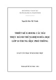 luận văn thạc sĩ giáo dục học: thiết kế  các bài thực hành thí nghiệm hóa học lớp 10 trung học phổ thông