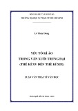 Luận văn Thạc sĩ Văn học: Yếu tố kì ảo trong văn xuôi trung đại (thế kỉ XV đến thế kỉ XIX)