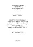 Luận án Tiến sỹ Y học: Nghiên cứu nồng độ Brain Natriuretic Peptide (BNP) huyết thanh ở bệnh nhân phù phổi cấp do tim được thở máy áp lực dương không xâm lấn