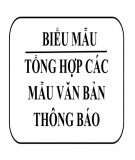 Tổng hợp các mẫu văn bản thông báo